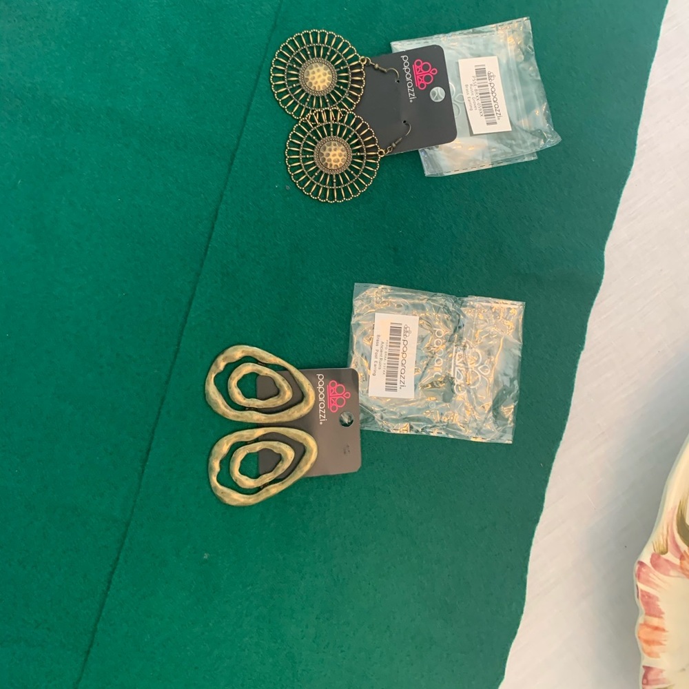 2 pair of new brass earrings